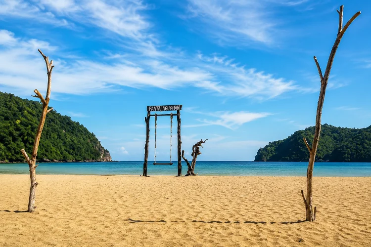 Pantai Sipelot, Teluk Indah dengan Air Laut Jernih
